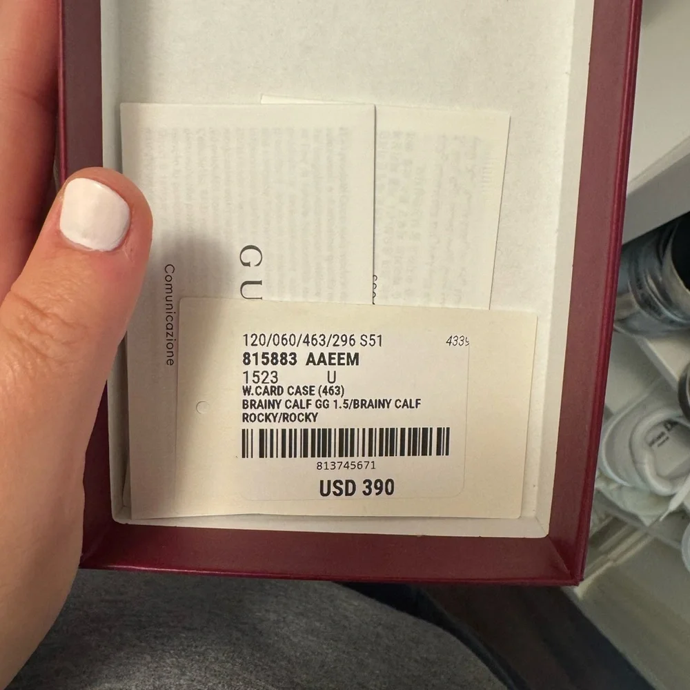 Tan gucci card case